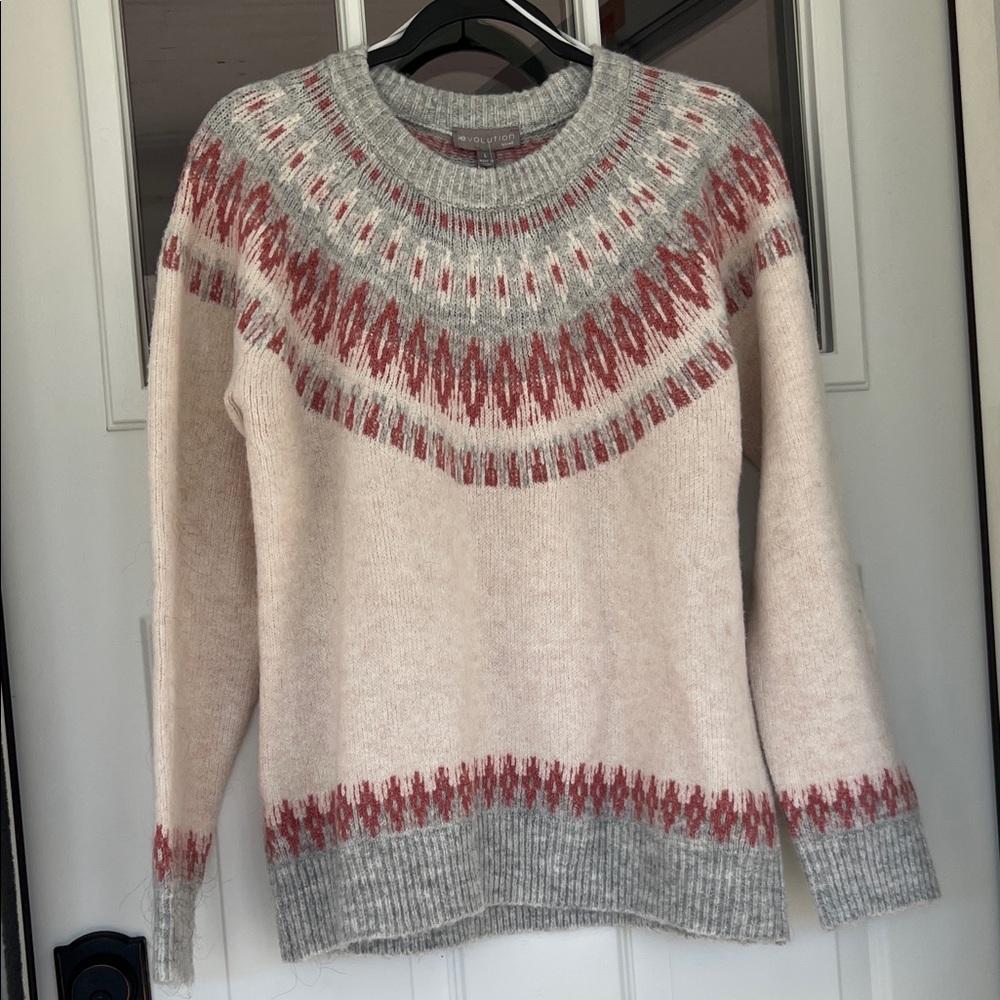 Evolution by Cyrus Teyana Fairisle Women's Sweater Stitch Fix Large NWT